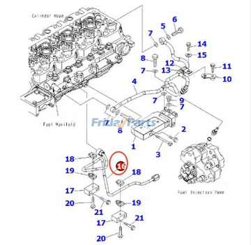 Tuyo bơm cao áp máy xúc Komatsu PC200-8 6754-71-5130